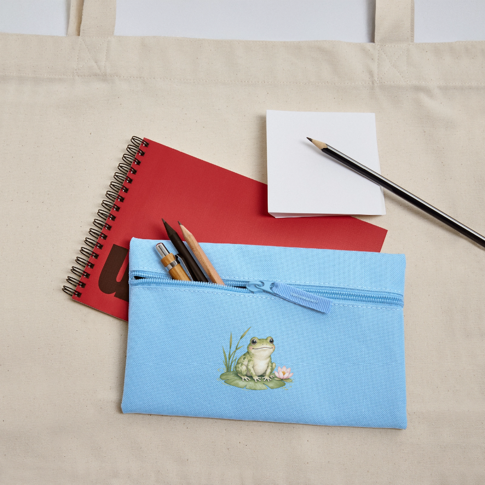 Federtasche Frosch - Hellblau