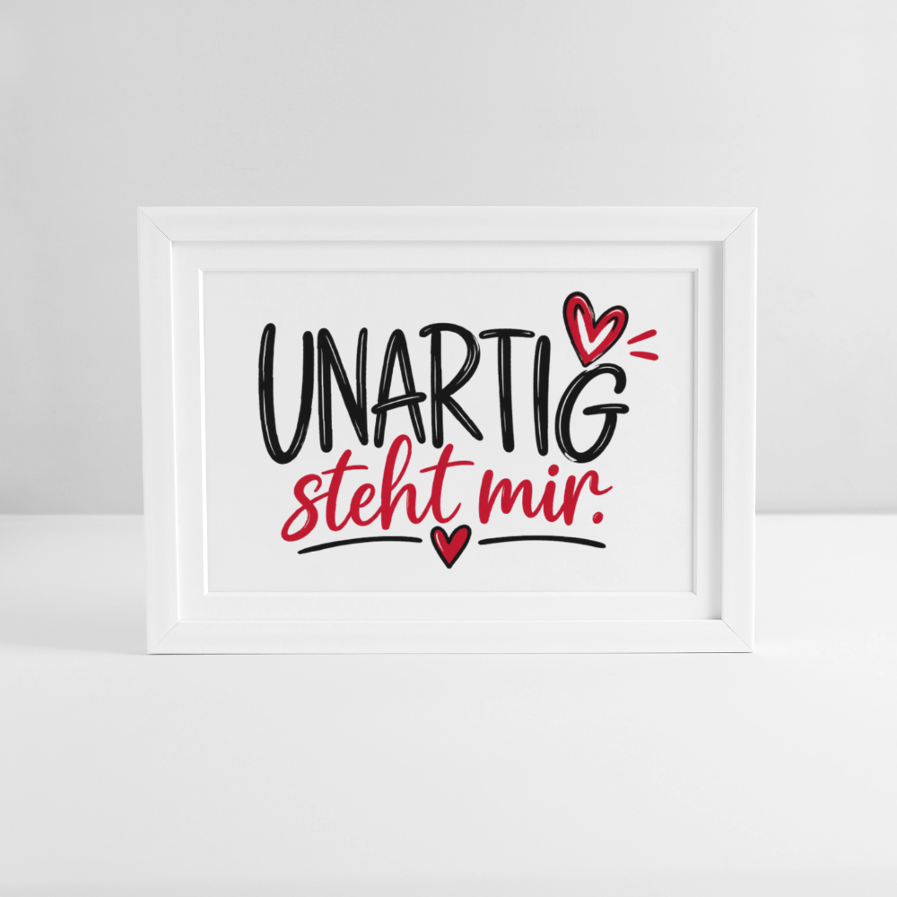 Gerahmtes Poster (37 × 27 cm) - Weiß