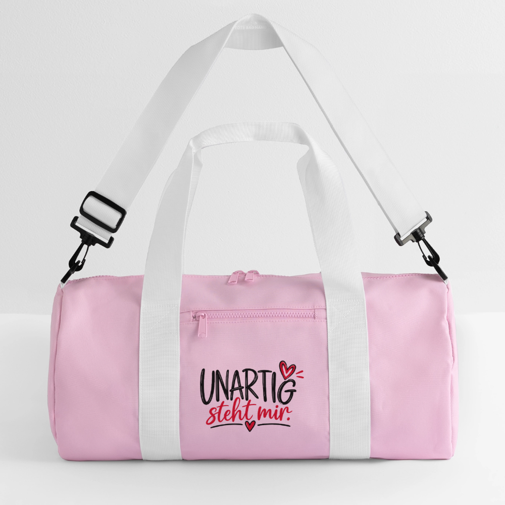 Recycelte Duffel Bag - Rosa/Weiß
