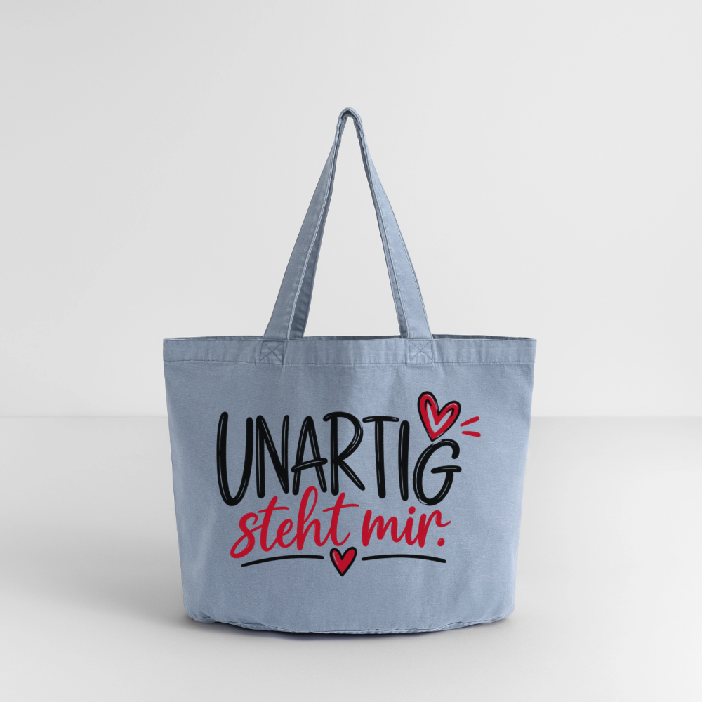 Vintage-Washed Shopper - vintage light blue