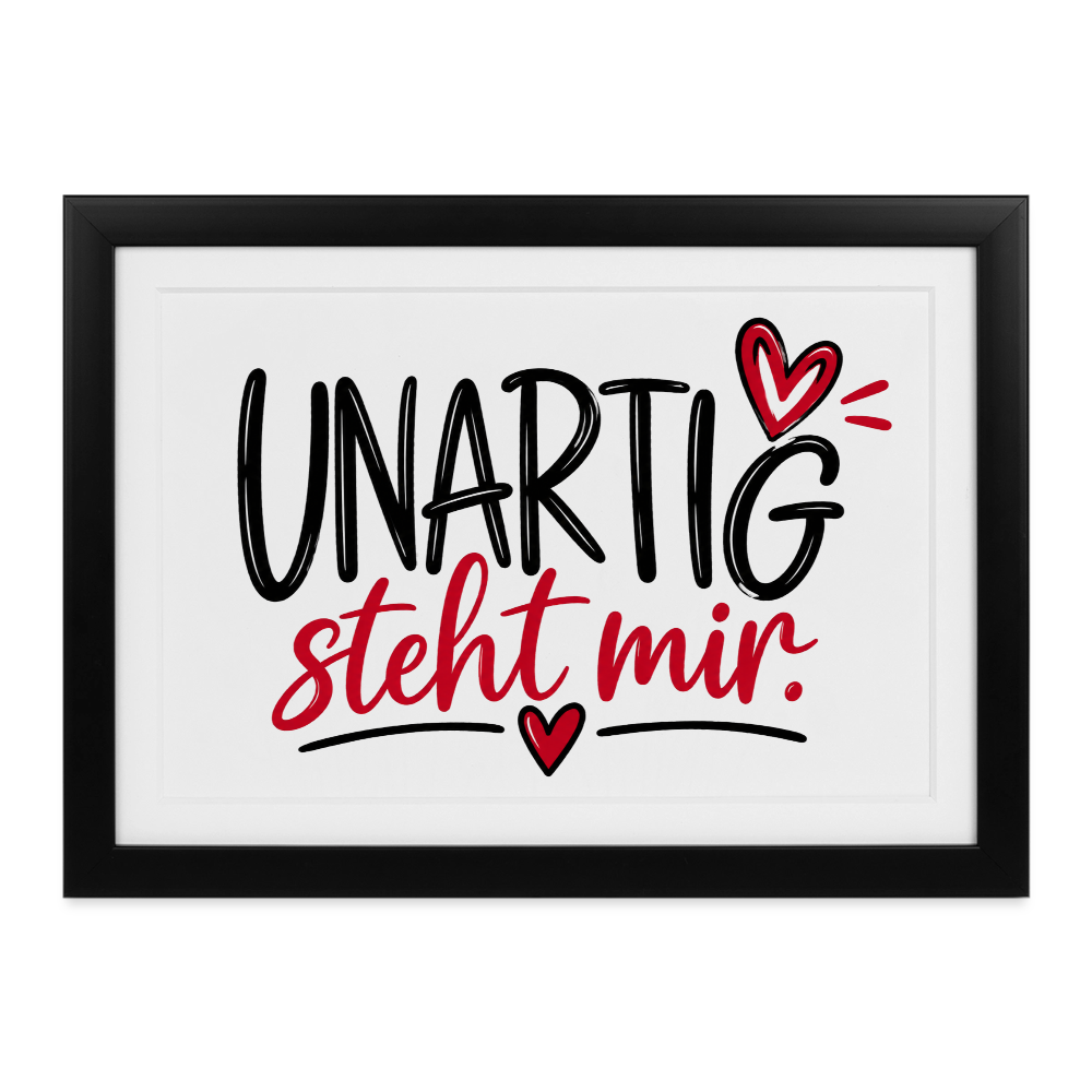 Gerahmtes Poster (37 × 27 cm) - Schwarz