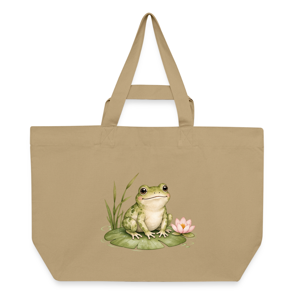 Detailansicht des robusten Canvas-Materials und der verstärkten Henkel der Shopping Bag von Wortmelodie Moments