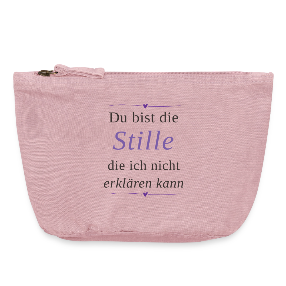Vintage Reißverschluss-Täschchen 18 × 21 cm – „Du bist die Stille, die ich nicht erklären kann" | Wortmelodie Moments