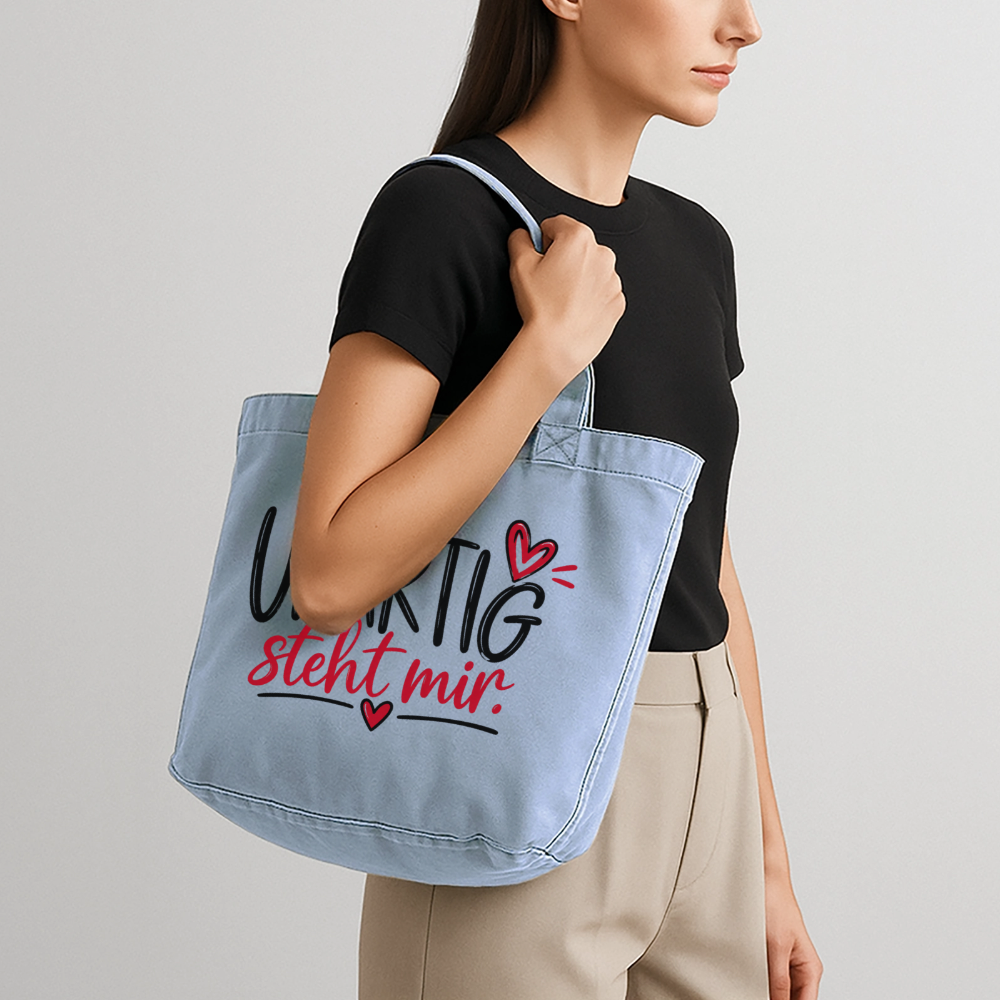 Vintage-Washed Shopper - vintage light blue