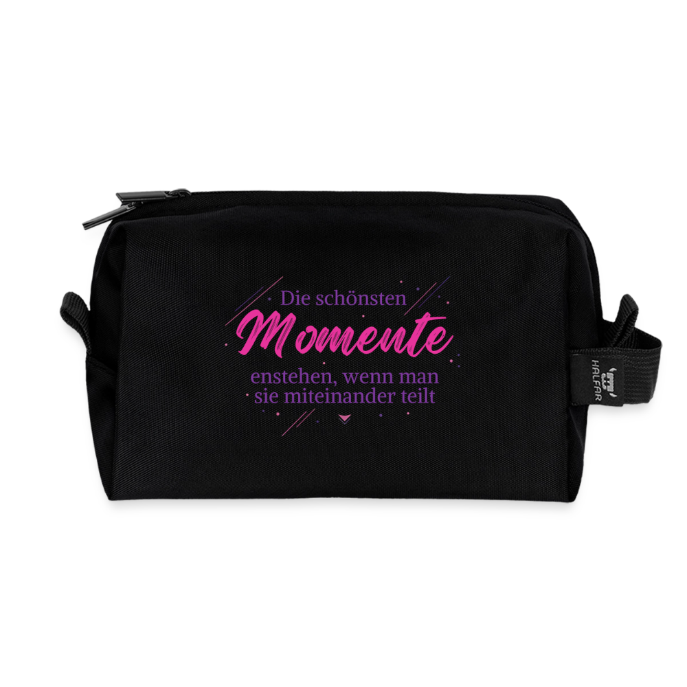 Recycelte Kulturtasche - Schwarz