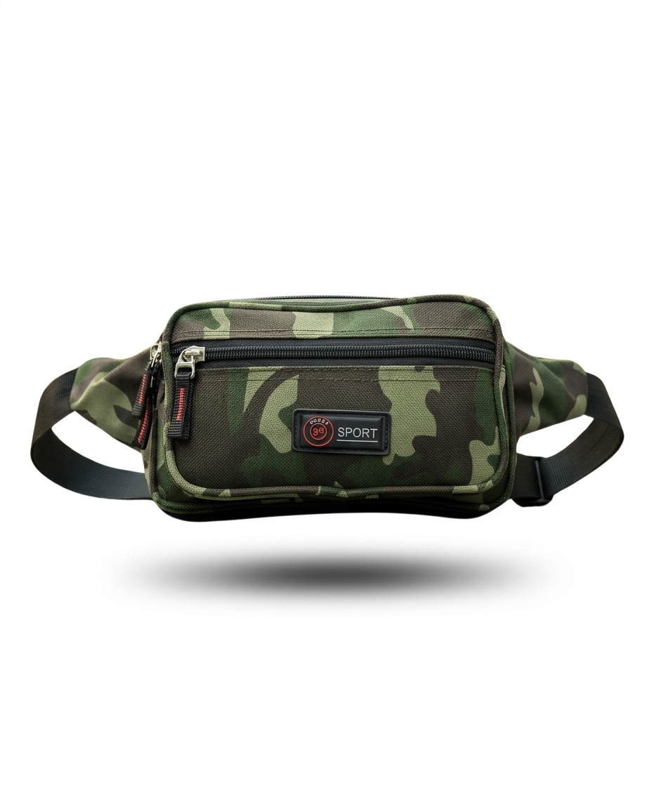 Gürteltasche Camo Grün „Wortmelodie Moments“ – Stylische Crossbody-Hüfttasche für jedes Abenteuer