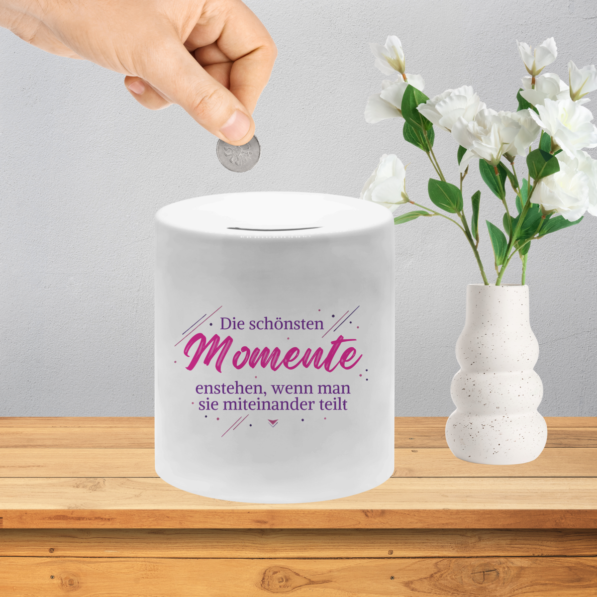 Spardose für schöne Moments