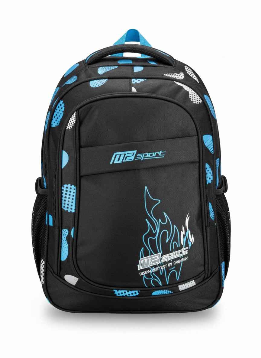 Sport-Rucksack Blau-Schwarz – Sportlicher Daypack mit ergonomischem Rücken | Wortmelodie Moments